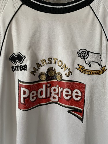 Camicia Vintage Derby County 2001/2 Pedigree Taglia XL/XXL 24” Pit DCFC Rams Errea - Foto 2 di 6