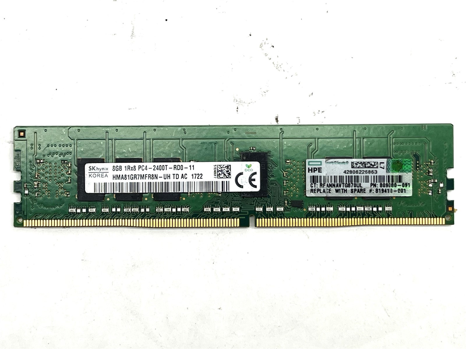 как выглядит SK Hynix HMA81GR7MFR8N-UH 16GB 2x8GB PC4-2400T DDR4 ECC Registered Server RAM фото