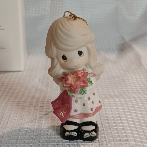 Precious Moments Ornament Wishing You A Beautiful Christmas Dated 2016 NIB - Picture 5 of 8