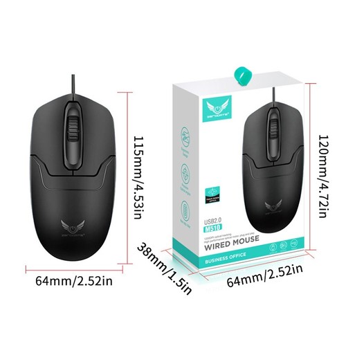 M510 Office Type C Wired USB Mouse Gaming Mouse Ergonomic Laptop Gaming Mous _ou - Photo 2/7
