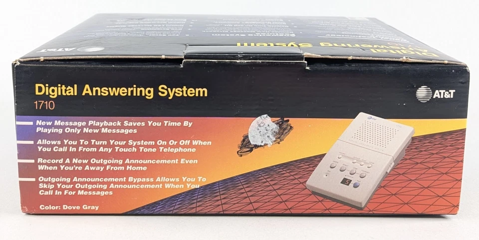 AT&T 1710 Digital Telephone Answering Machine Vintage Tapeless Message System - Image 3 of 4