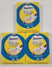 Lot Of 3 Temptations Lickable Spoons Salmon  Tuna Adult 8 Packs 04/03/26