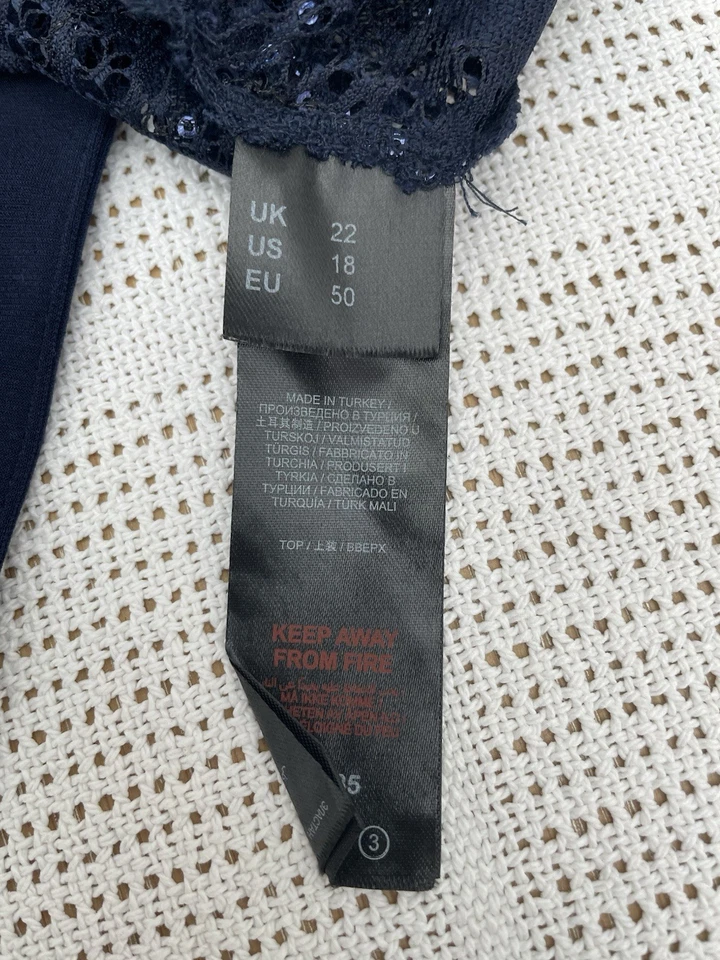 NIGHTINGALES. SIZE 22. LADIES TWO PIECE SPECIAL OCCASSION SET. NAVY CAPE/DRESS - Image 4 of 4