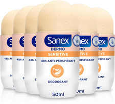 Image of Sanex Dermo Sensitive Roll-On Antiperspirant 6X50Ml - Antiperspirant Deodorant -