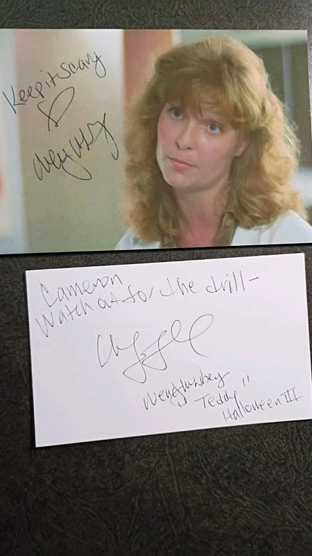 WENDY WESSBERG As TEDDY Hand Signed Autograph 4X6 Photo & CARD - HALLOWEEN III