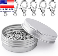 100PCS Lobster Clasps, Metal Alloy Small Lobster Claw Clasps, Lobster Clip for