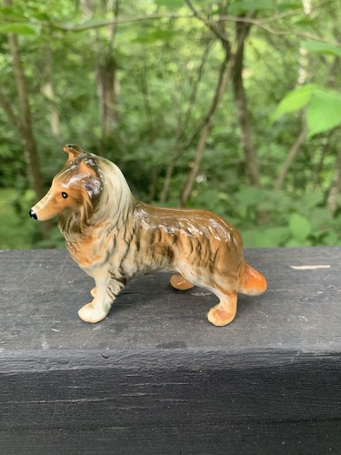 Vintage Midcentury Ceramic Standing Collie Dog Figurine~ Made In Japan - Picture 12 of 18