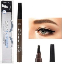 Penna per Sopracciglia Tatuaggio 2 Pezzi Impermeabile Marrone Scuro