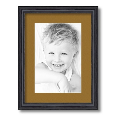 ArtToFrames Matted 12x16 Black Picture Frame with 2'' Mat, 8x12 Opening 4083