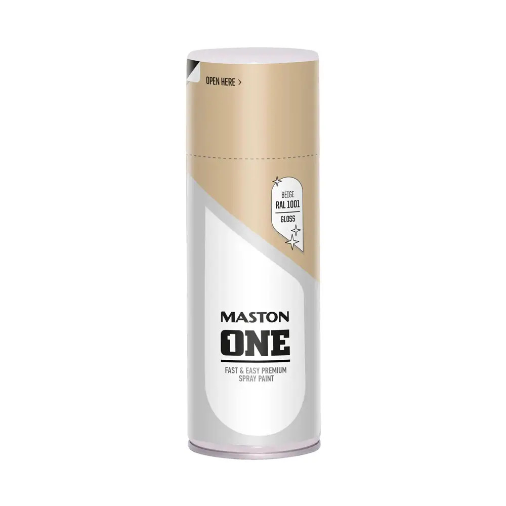 19 x Maston ONE Beige Gloss 400ml Spray Paint RAL 1001 Can Metal Wood Plastic - Image 17