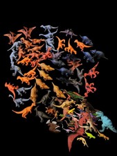79 Toy Dinosaurs All Clean And Mint Condition. Plastic  Rubber New  Vintage