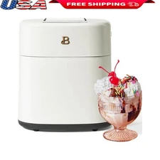 1.5 Qt Ice Cream Maker Touch Activated Timer Sorbet Gelato Mixing Paddle New