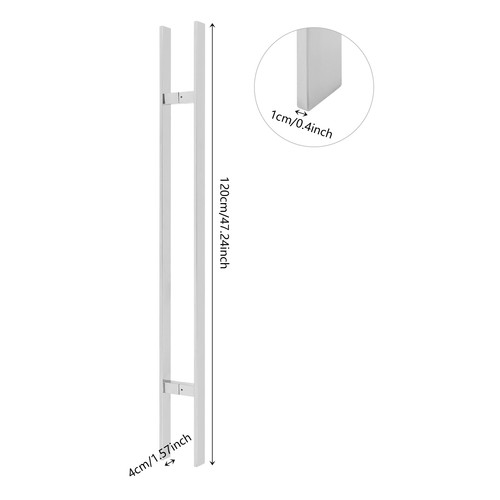 Stainless Steel Pull Handle Entry Door Pull Handle H-shaped Door Pull Handle - Picture 2 of 12