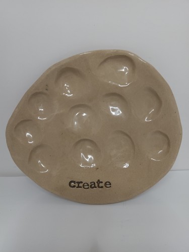 Hand Made Stoneware Pottery Paint Pallet
