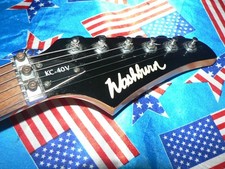 Stunning Late 80s Classic Washburn Kc40v In Black, Over 35 Years Old Rare !