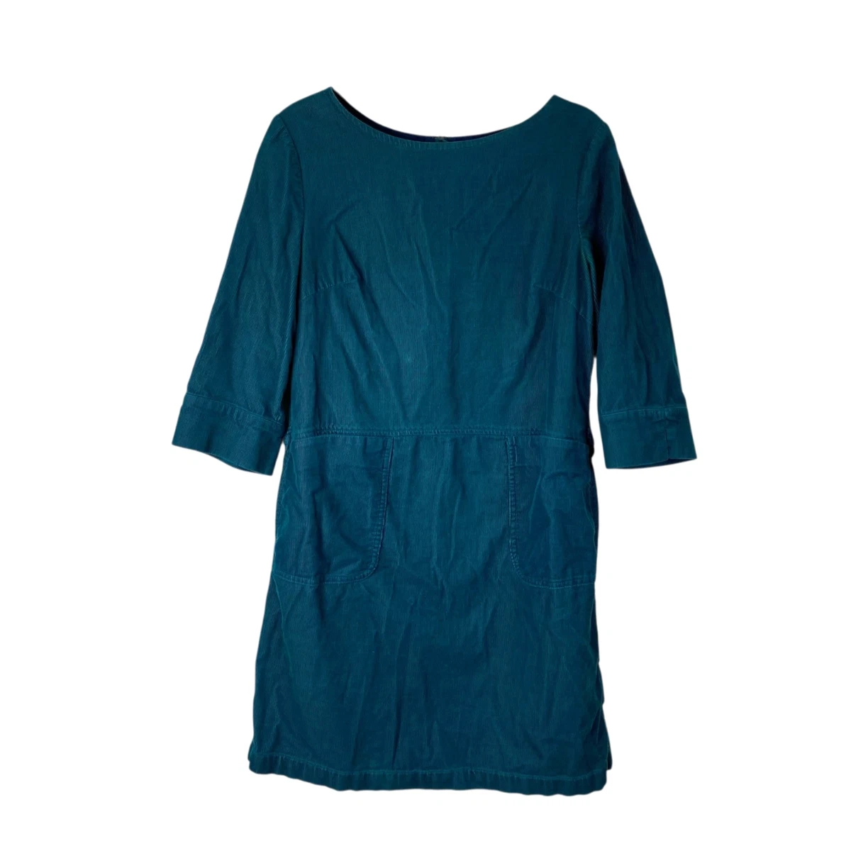 knee length dresses for ladies Evelyn Cord Shift Dress-Green Fir