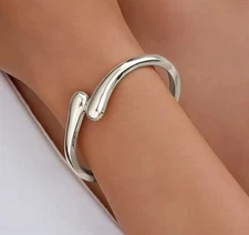 Silver Plated Bracelet Bangle Chain Charm Cuff 