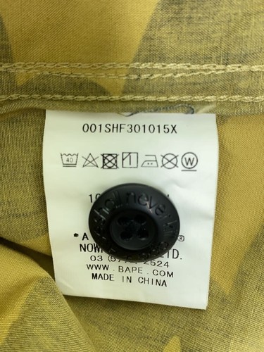 BAPE A Bathing Ape XL Cotton Green Camo Jacket Streetwear #EH AIA - Picture 5 of 6