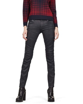 G-Star Damen Jeans Skinny, 5620 Custom Mid Skinny, Schwarz aged cobler, W26 L34