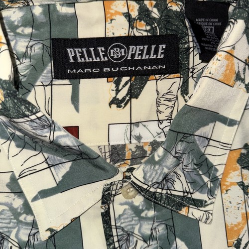 Maglia uomo PELE con bottoni taglia XL 100% seta calcio calcio stampa all over - Foto 6 di 7