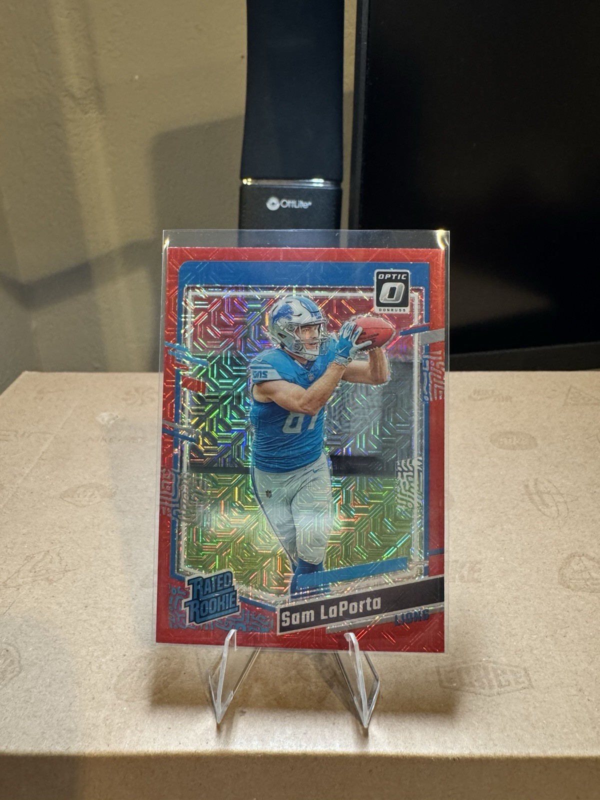 Panini Donruss Optic 2023 Red Mojo Prizm Rated Rookie Sam LaPorta #237 Lions NFL