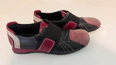 Escarpins Noirs Materia Prima Goffredo Fantini - Talons Hauts Cuir & Daim - Pointure 7.5 - Fabriqué En Italie - Occasion