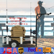 Beach Fishing Cart, Outdoor Heavy Duty Fishing/Beach Cart, Cart with Large Wheel