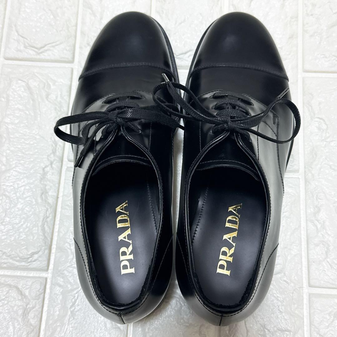 PRADA Men's Dress Shoes D2329 Loafers Leather Black UK 5.5/US 6.5 112967c thumbnail 4