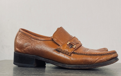 Vintage men's brown leather loafers 7.5 FLORSHEIM IMPERIAL slip on Vintage men's brown leather loafers 7.5 FLORSHEIM IMPERIAL slip on