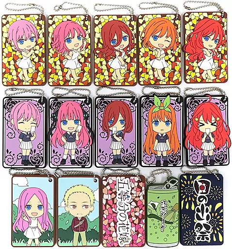Keyholder Full Set of 15 Types Rubber Collection Kyun-Chara Illustrations