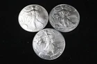 NobleSpirit American SILVER Eagles Superb GEM BU Lot of 3x Mixed Dates #4