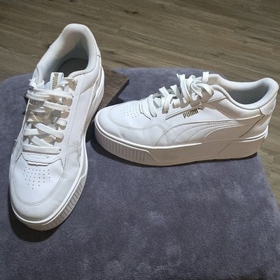 PUMA Karmen Rebelle Women's White Leather Low Top Lace Up Sneaker 387212-01