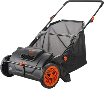 21 Inch Push Lawn Sweeper, Leaf & Grass Collector, 3.5 Cu. Ft. Mesh Hopper