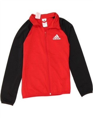 Adidas Jungen Grafik Trainingsanzug Oberteil Jacke 9-10 Jahre rot Colourblock CR11