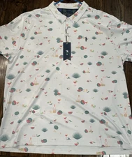 William Murray Golf Polo Shirt Mens XXXL 3XL Watermelons NWT Performance Stretch