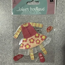 Jolee’s Boutique Dimensional Stickers “ LITTLE GIRL CLOTHES “ NIP ~ 5 Pcs