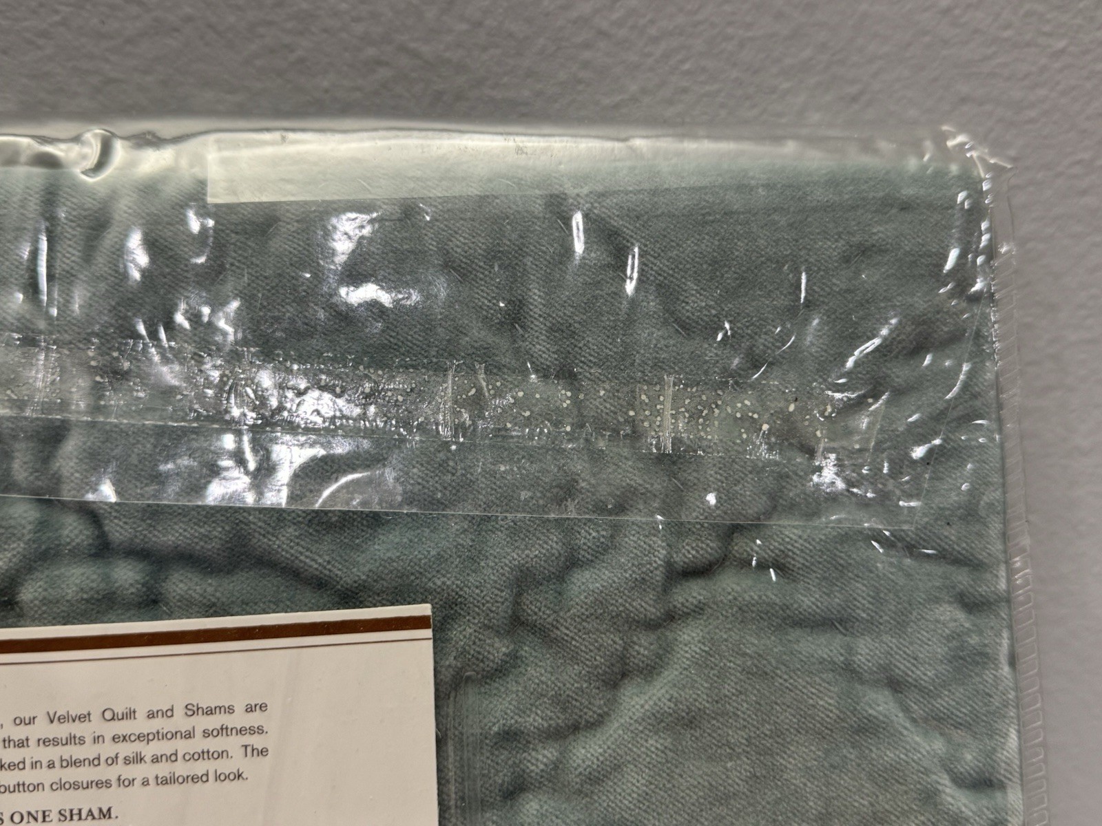 Pottery Barn Washed Velvet Sham Standard 26” X 20” Open Package New