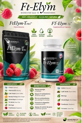 Ismerely FT-Elym 2 Pack Suplemento-Estreñimiento Retencion de liquido desinflama
