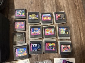 Sega Game Gear Recapped Bundle Lot of Games with Case & Accessories