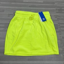 Adidas x Jeremy Scott Velour Skirt Womens Size Small Solar Yellow H53365 90