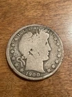 1900 Barber Half Dollar Circulated Silver Business Strike 50C US Coin