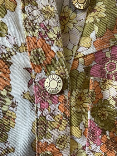 Show Me Your Mumu Durango Dress Blooms Stripe Mini Belted Floral Denim S NWOT - Picture 6 of 8