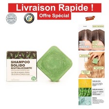 Shampoing Solide Bio Antichute Romarin & Ricin - Renforçant Vegan 65g
