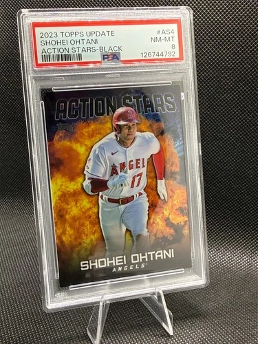 2023 Topps Update Series - Action Stars Shohei Ohtani #AS-4 Black /299 psa 8