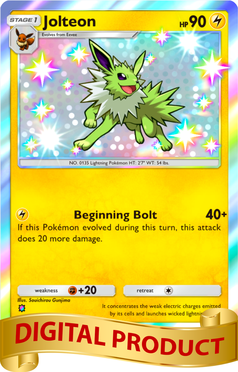 Pokemon Pocket TCG Trading Card 1 Star Shiny Jolteon EX Wisdom Sea
