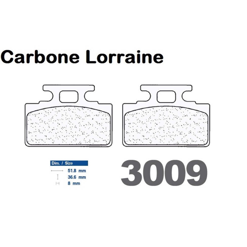 Plaquettes de frein Carbone Lorraine 3009 MSC pour vos sorties sur circuit