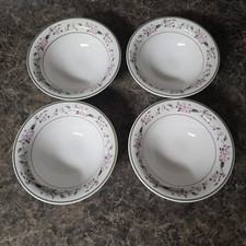 Martha Stewart MSE Hydrangea Cereal Bowls Set of 4 Discontinued