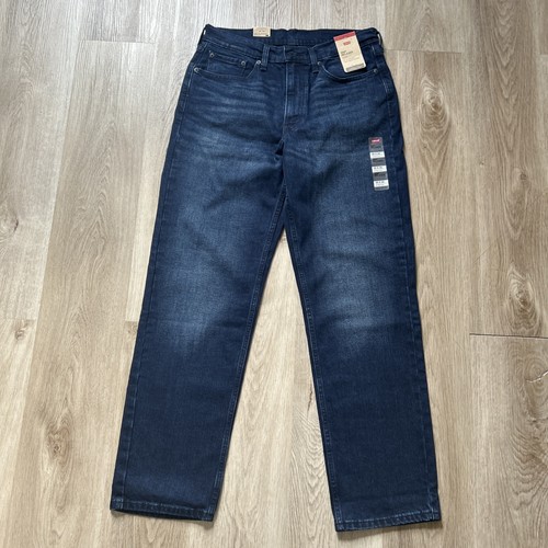 Pantalones de mezclilla elásticos lavados oscuros azul 32x32 calce relajado Levis 550 para hombre nuevos con etiquetas - Imagen 4 de 11