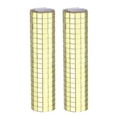 1200 Stück Spiegelmosaike selbstklebend 5x5 mm eckig gold zur Dekoration