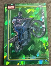 U.S. AGENT 2026 TOPPS CHROME SAPPHIRE MARVEL GREEN REFRACTOR /99 #182